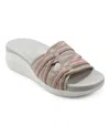 Easy Spirit Wisher 2 Womens Cushioned Footbed Peep-toe Slide Sandals In Taupe,pink Rose