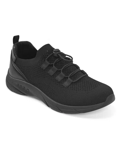 Easy Spirit Women's X Denise Austin Astrid Knit Slip-on Sneaker In Black