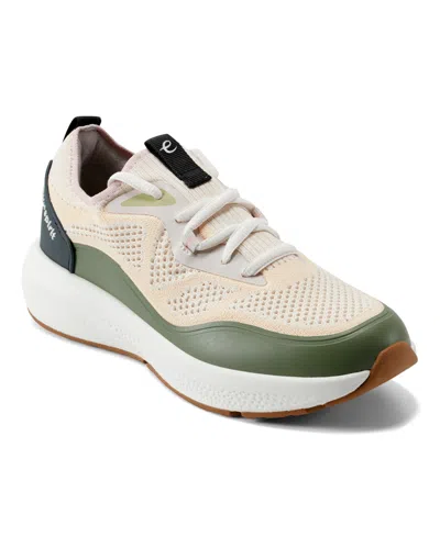 Easy Spirit Women's X Denise Austin Baxter Lace-up Sneakers In Light Natural,green