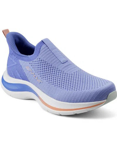 Easy Spirit Women's X Denise Austin Easypace Soeasy Knit Slip-on Sneakers In Purple
