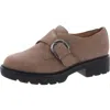 EASY SPIRIT WOMENS BUCKLE LEATHER LOAFER HEELS