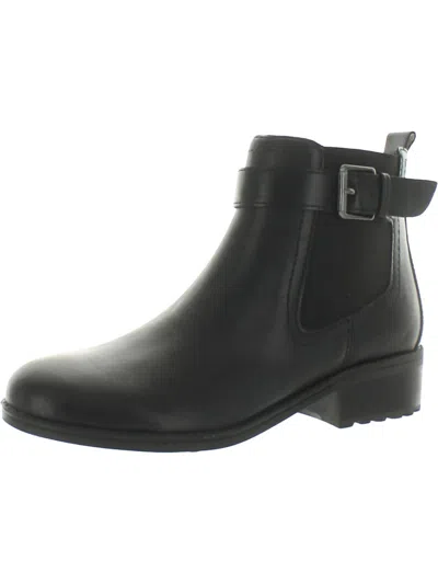 Easy Spirit Womens Comfort Insole Faux Leather Ankle Boots In Black