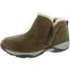 Easy Spirit Epic Womens Suede Water Resistant Ankle Boots In Brown