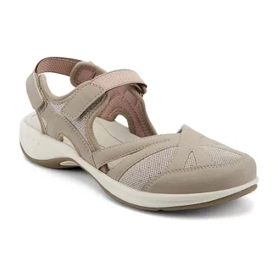 Easy Spirit Womens Esplash Adjustable Strap Flat Sandals In Brown