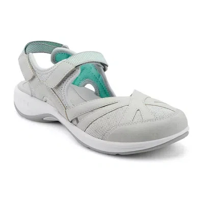 Easy Spirit Womens Esplash Adjustable Strap Flat Sandals In Gray