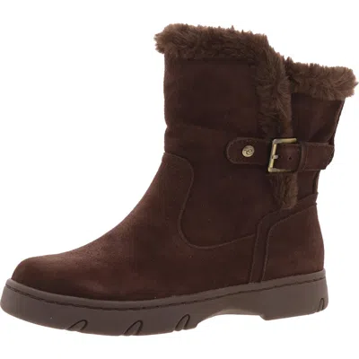 Easy Spirit Womens Faux Fur Lined Faux Fur Shearling Boots In Brown