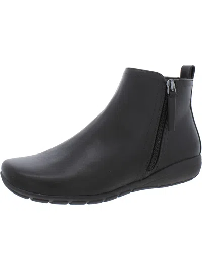 Easy Spirit Womens Faux Leather Ankle Booties In Brown