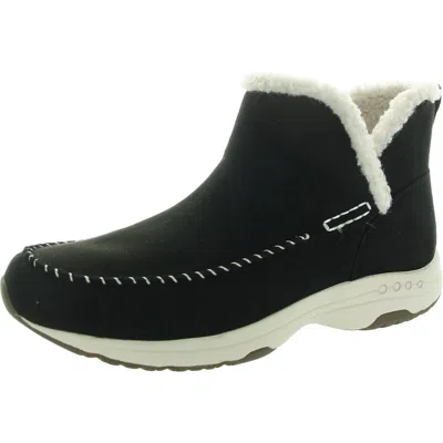 Easy Spirit Womens Faux Suede Booties In Black