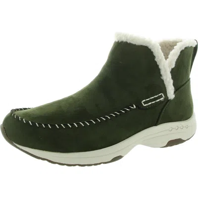 Easy Spirit Womens Faux Suede Booties In Green