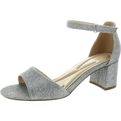 Easy Spirit Womens Glitter Shimmer Ankle Strap In Silver