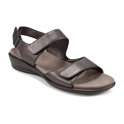Easy Spirit Womens Hartwell Wedge Sandals In Gray