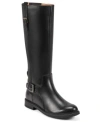 Easy Spirit Womens Jackie Eflex Tall Riding Boots Regular Wide Calf In Black