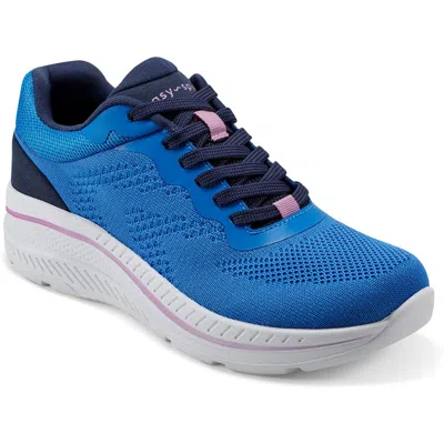 Easy Spirit Womens Lace-up Man Made Casual And Fashion Sneakers In Blue