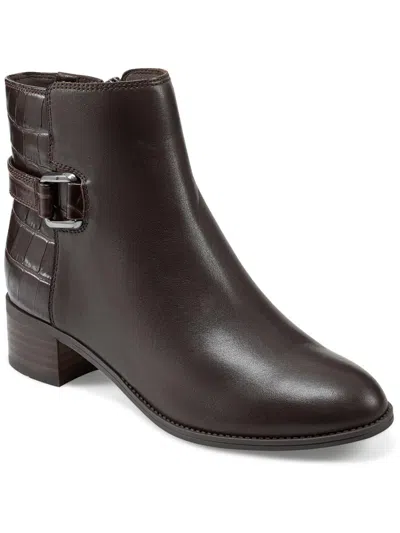 Easy Spirit Womens Leather Ankle Booties In Multi