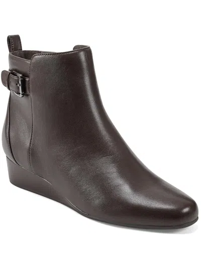 Easy Spirit Womens Leather Pointed Toe Booties In Multi