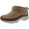 Easy Spirit Trippin Womens Faux Fur Cozy Ankle Boots In Brown