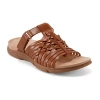 Easy Spirit Womens Mindi Adjustable Strap Flat Sandals In Brown