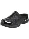 Easy Spirit Traveltime Classic Clogs - Wide In Black/silver Patent