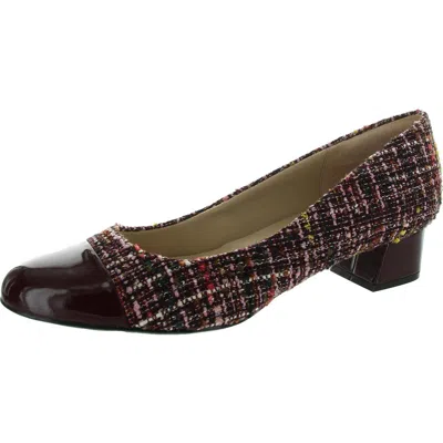 Easy Spirit Womens Patent Trim Tweed Pumps In Pink