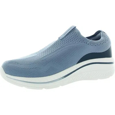 Easy Spirit Womens Perforated Man Made Slip-on Sneakers In Blue