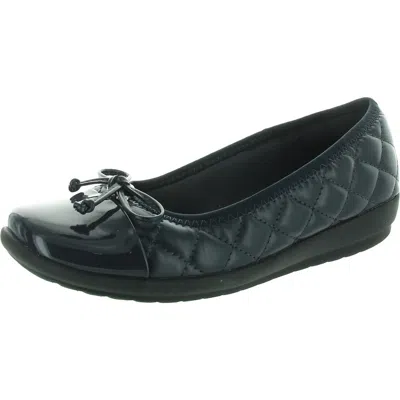 Easy Spirit Womens Quilted Man Made Flat Shoes In Blue