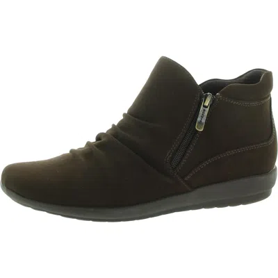 Easy Spirit Womens Ruched Man Made Booties In Brown