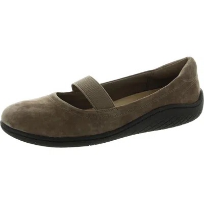 Easy Spirit Womens Solid Suede Ballet Flats In Grey