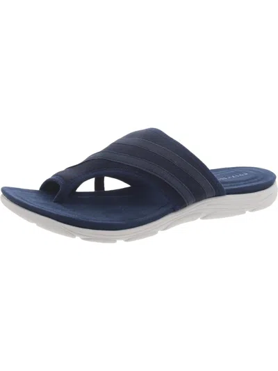 Easy Spirit Womens Toe Loop Slip On Slide Sandals In Multi