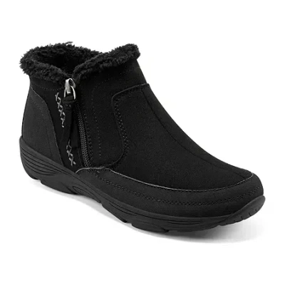 Easy Spirit Womens Verry2 Flat Heel Winter Boots In Black