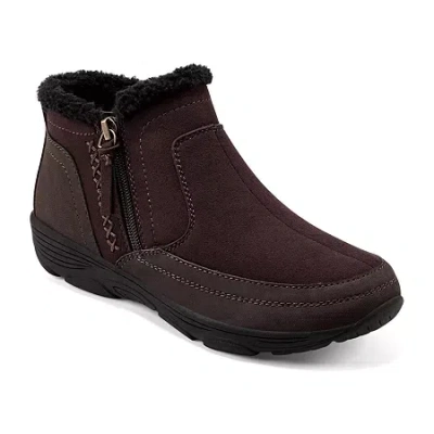 Easy Spirit Womens Verry2 Flat Heel Winter Boots In Burgundy
