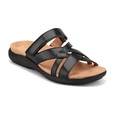 Easy Spirit Womens Waylin Flat Sandals In Black