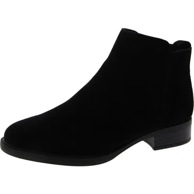 Easy Spirit Womens Zipper Almond Toe Ankle Boots In Black