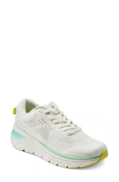 Easy Spirit X Denise Austin Mel Sneaker In White,lime Multi