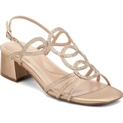 Easy Spirit Yana Block Heel Sandal In Gold