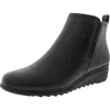 Easy Spirit Yuna 3 Womens Zipper Faux Leather Booties In Black