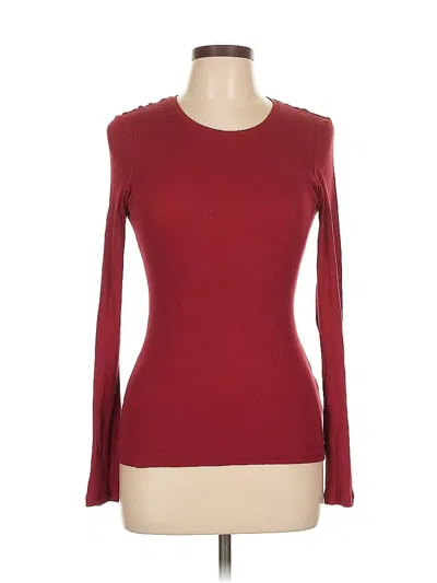 Pre-owned Easy Standard Long Sleeve T-shirt In Burgundy