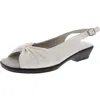 Easy Street Fantasia Womens Open Toe Ankle Strap Slingback Sandals In White