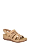 Easy Street Alexi Slingback Platform Wedge Sandal In Natural