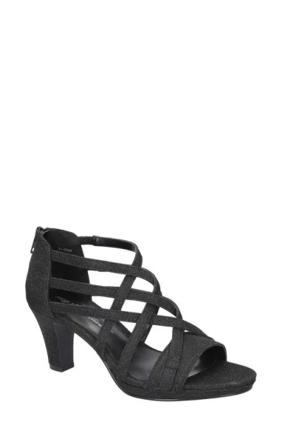 Easy Street Bee Womens Strappy Glitter Block Heel In Multi