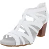 Easy Street Amaze Womens Dressy Slip On Heels In White
