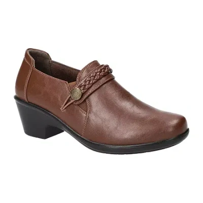 Easy Street Amber Womens Round Closed Toe Slip-on Shoe In Brown