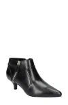 Easy Street Annalee Womens Double Zipper Man Made Kitten Heels In Black