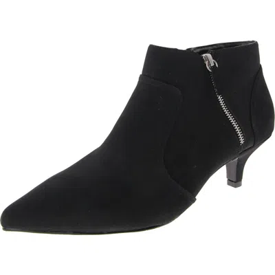 Easy Street Annalee Womens Faux Leather Pointed Toe Ankle Boots In Multi