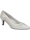 EASY STREET ANSEN WOMENS FAUX LEATHER POINTED TOE PUMPS