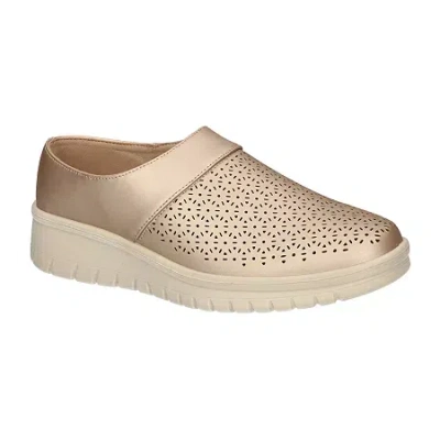 Easy Street Aretha Womens Round Closed Toe Mules In Yellow