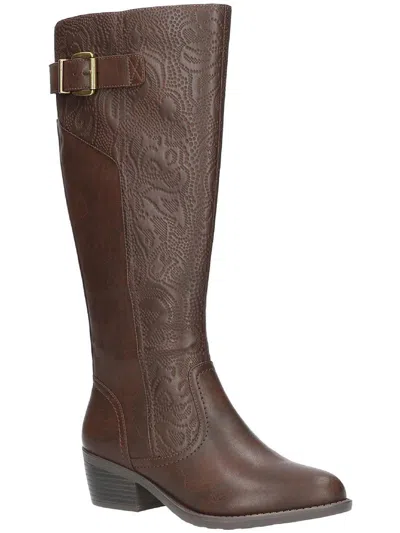 Easy Street Arwen Womens Embossed Almond Toe Knee-high Boots In Multi