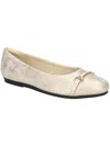 EASY STREET ASHER WOMENS FAUX LEATHER SLIP ON BALLET FLATS