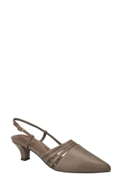 Easy Street Aura Slingback Pump In Brown