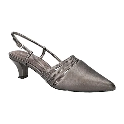 Easy Street Aura Womens Pointed Closed Toe Kitten Heel Pumps In Brown