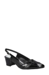 Easy Street Avena Mesh Slingback Pump In Black Patent